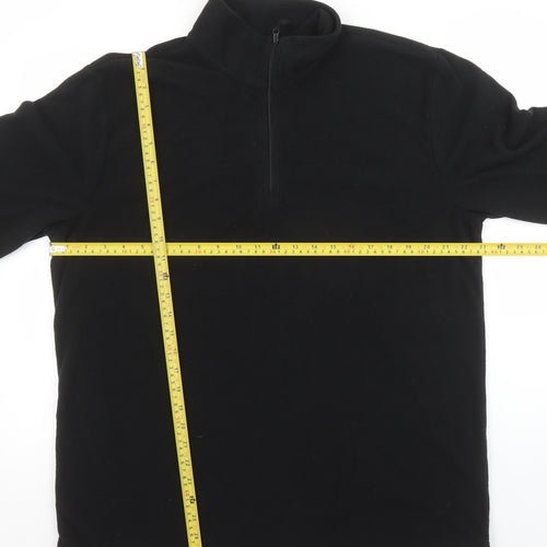 Mountain Warehouse Men’s Black Fleece 1/4 Zip Pullover Sweatshirt Size L