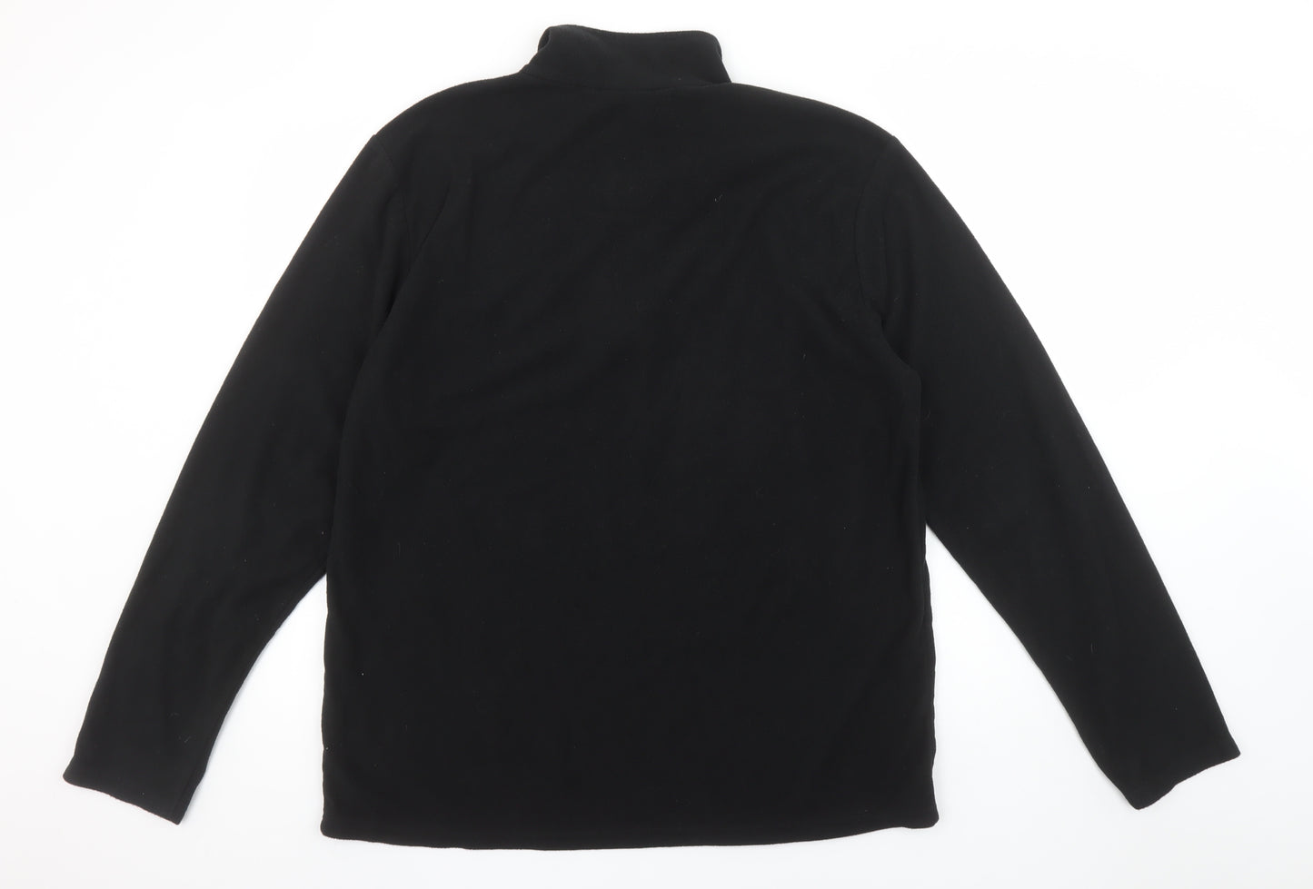Mountain Warehouse Men’s Black Fleece 1/4 Zip Pullover Sweatshirt Size L