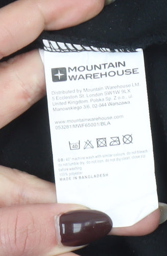 Mountain Warehouse Men’s Black Fleece 1/4 Zip Pullover Sweatshirt Size L