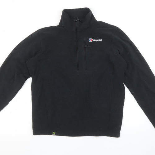 Berghaus Men's Black Fleece 1/4 Zip Pullover Sweatshirt M
