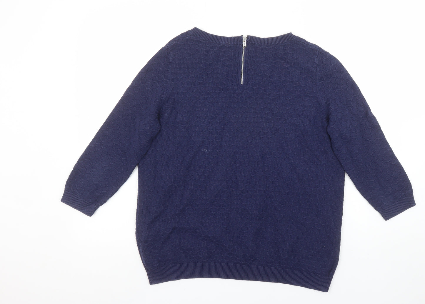 United Colors of Benetton Women's Blue Knit Pullover Jumper S