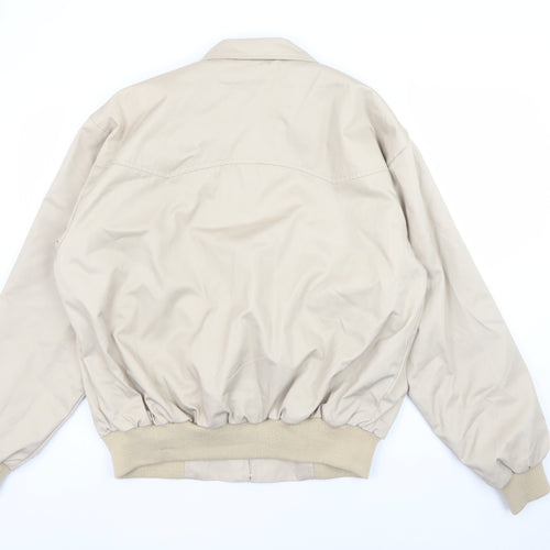 Relco London Men's Beige L Bomber Jacket Classic Tartan Lined