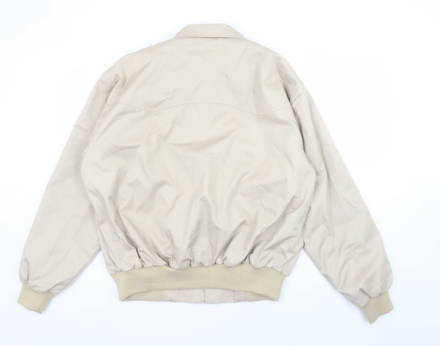 Relco London Men's Beige L Bomber Jacket Classic Tartan Lined