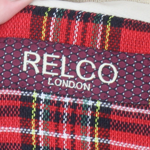 Relco London Men's Beige L Bomber Jacket Classic Tartan Lined