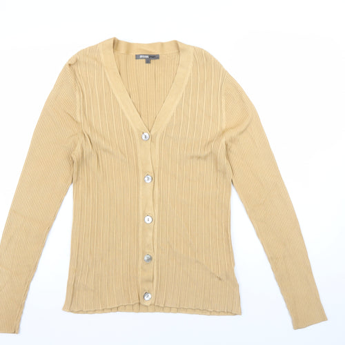 Episode Sport Women's Beige V-Neck Ribbed Knit Long Sleeve Cardigan Size S