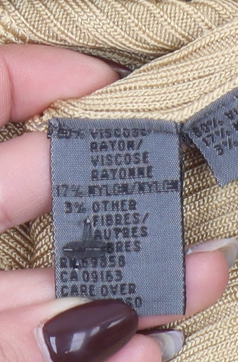 Episode Sport Women's Beige V-Neck Ribbed Knit Long Sleeve Cardigan Size S