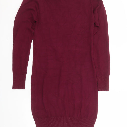 Inside Women Red Off Shoulder Bodycon Knit Dress Size M