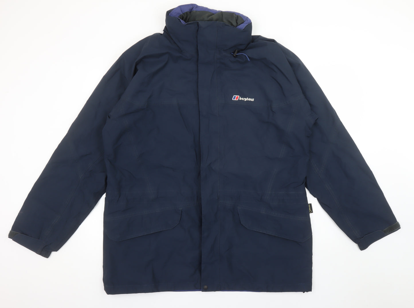 Berghaus Men's Blue XL Waterproof Hooded Parka Jacket
