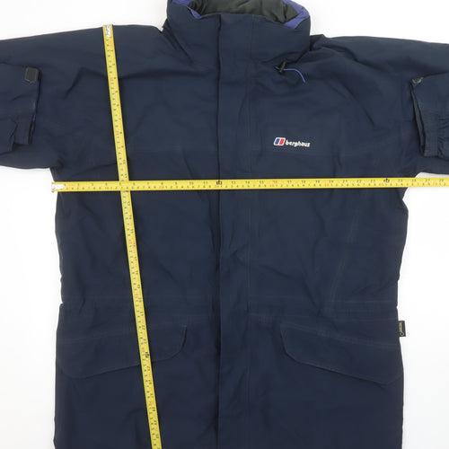 Berghaus Men's Blue XL Waterproof Hooded Parka Jacket
