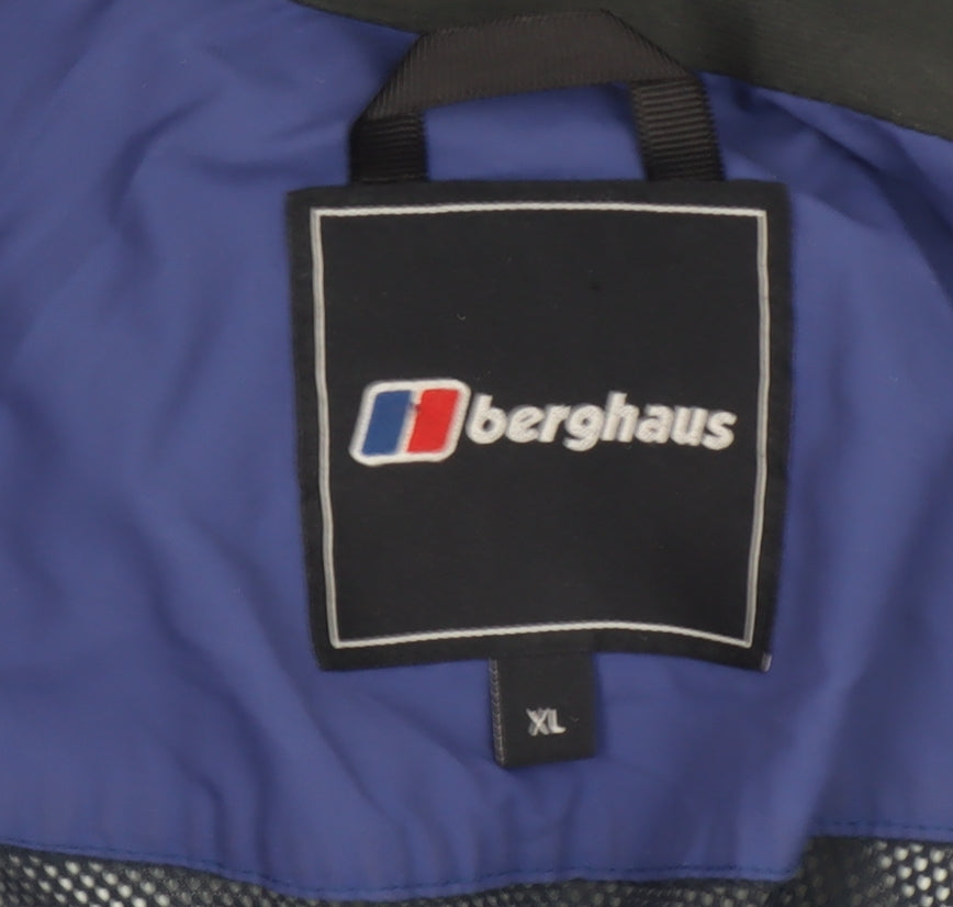 Berghaus Men's Blue XL Waterproof Hooded Parka Jacket