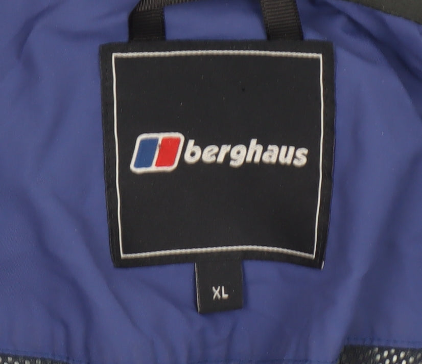 Berghaus Men's Blue XL Waterproof Hooded Parka Jacket
