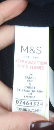 Marks and Spencer Men's Black Small Cardigan Knit Tailored Fit