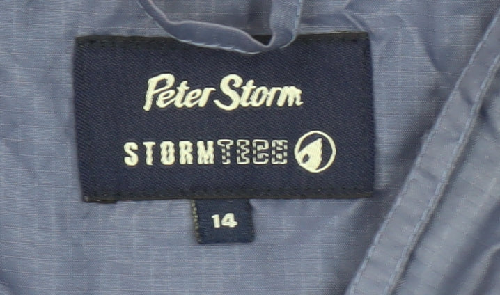 Peter Storm Women’s Purple Waterproof Hooded Rain Jacket Size 14