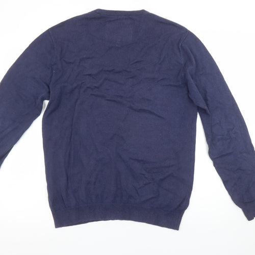 Jack Wills Men’s Blue Cotton Crew Neck Pullover Jumper M