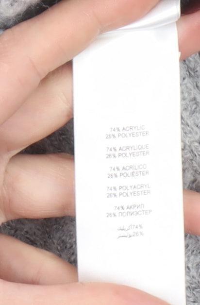 Lipsy Women’s Grey Ribbed Belted Longline Cardigan Size M