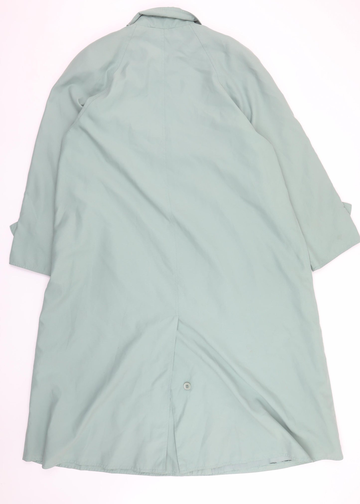 Aquabury London Womens Green Petites UK 14 Trench Coat Long Cotton Blend