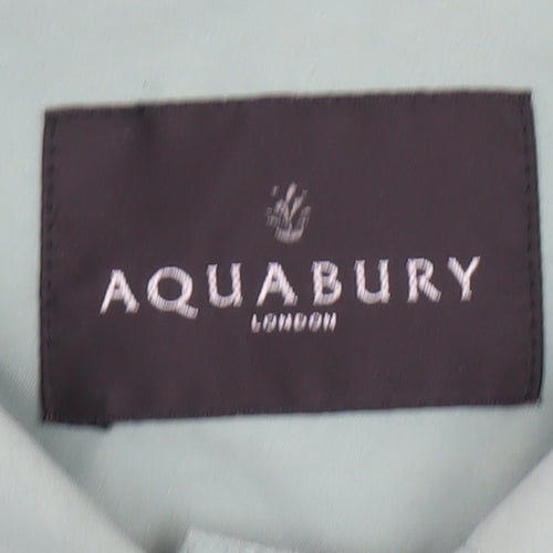 Aquabury London Womens Green Petites UK 14 Trench Coat Long Cotton Blend