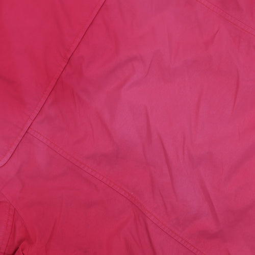 Lands' End Women Red Mid-Length Hooded Duffle Coat Size M