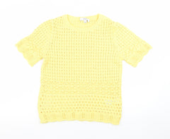 Marks and Spencer Women’s Yellow Knit Short Sleeve Blouse Size S