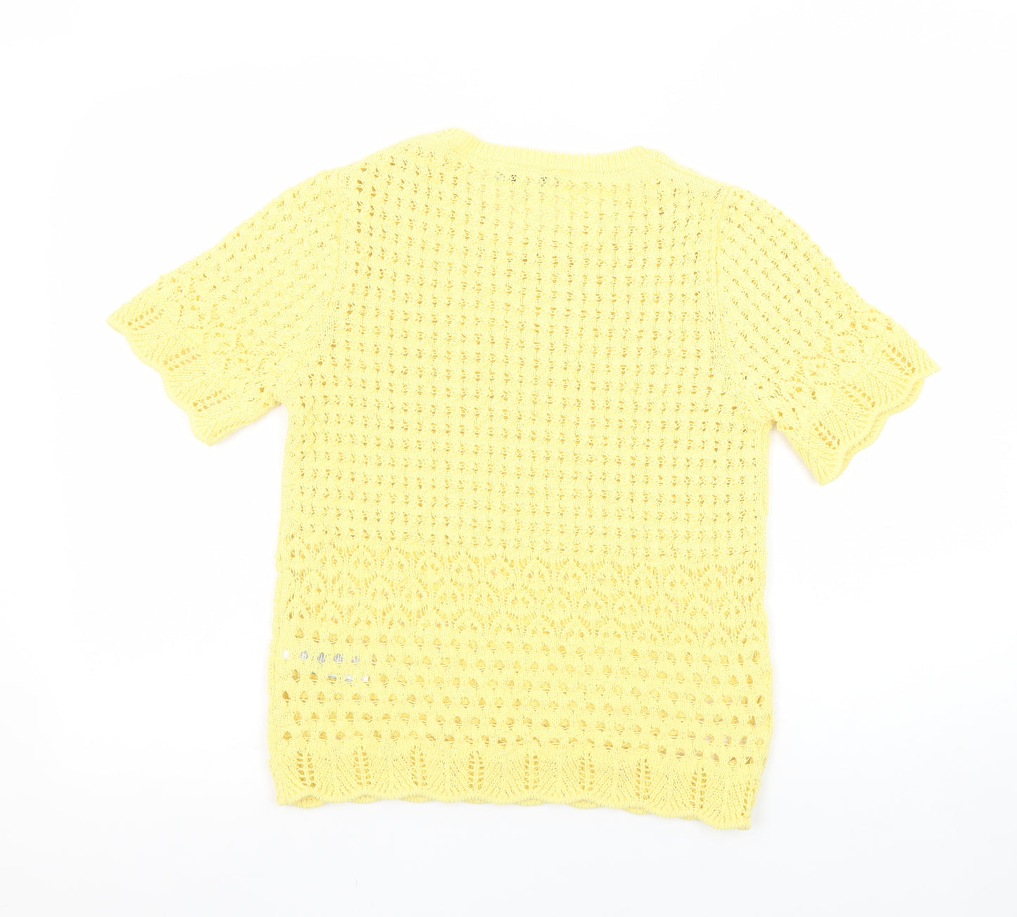 Marks and Spencer Women’s Yellow Knit Short Sleeve Blouse Size S