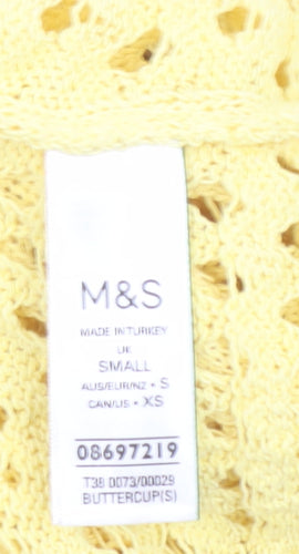 Marks and Spencer Women’s Yellow Knit Short Sleeve Blouse Size S