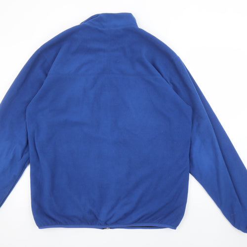 Lands' End Men's Blue Fleece Full Zip Jacket Size L 42in Regular Fit