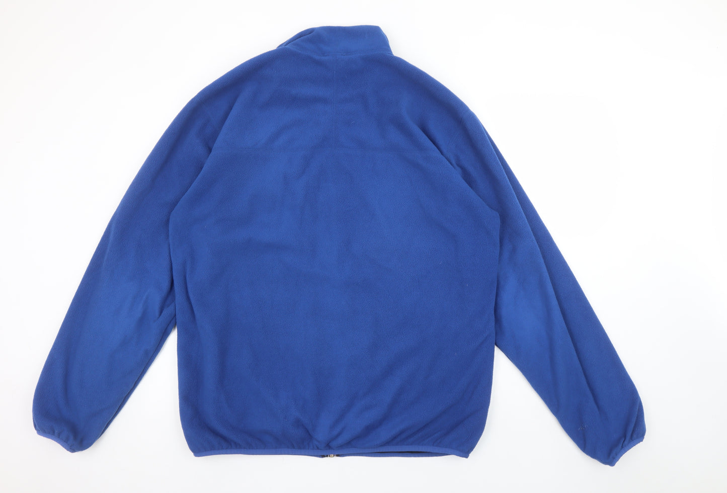 Lands' End Men's Blue Fleece Full Zip Jacket Size L 42in Regular Fit