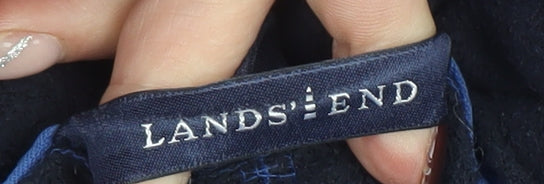 Lands' End Men's Blue Fleece Full Zip Jacket Size L 42in Regular Fit