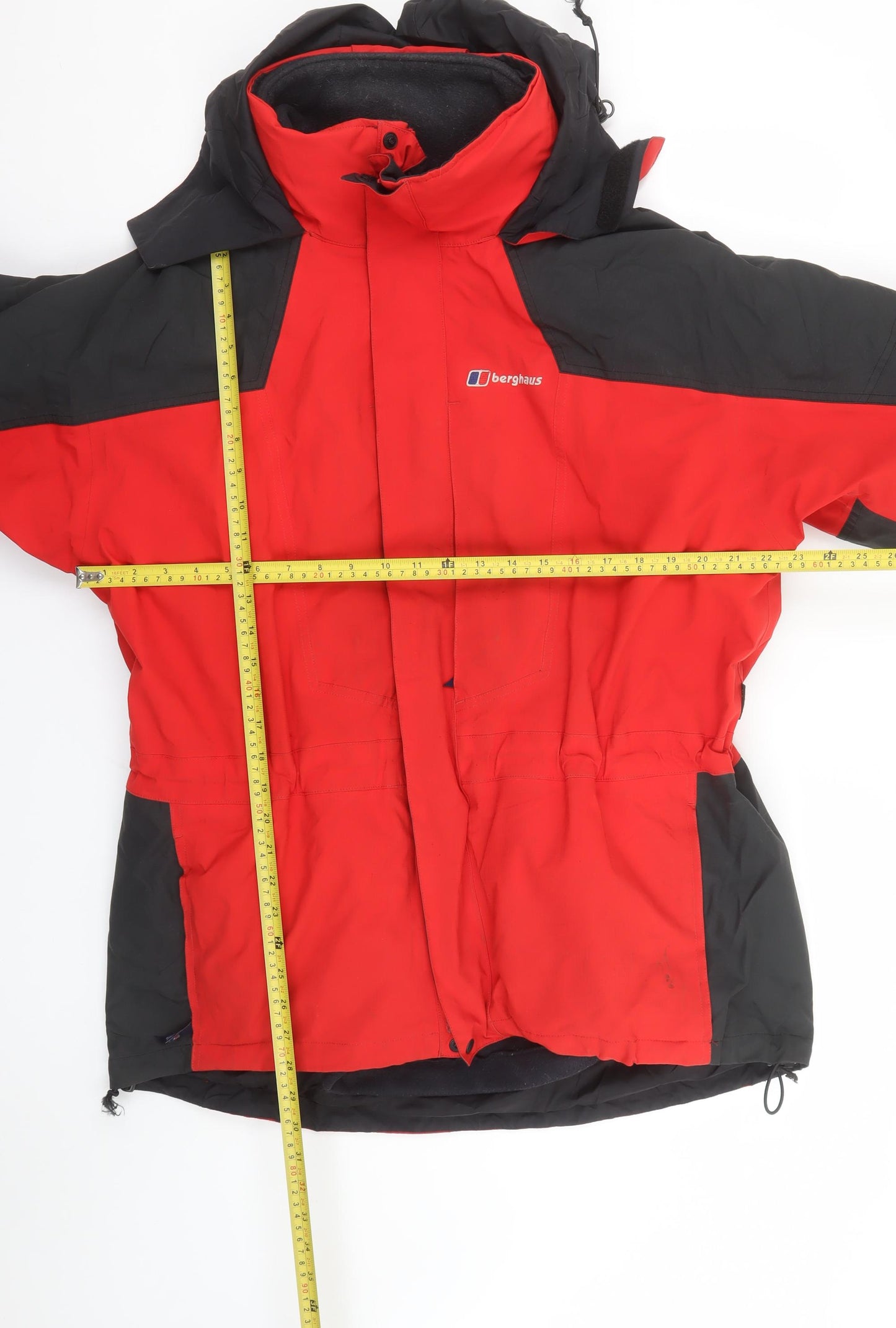 Berghaus Men’s Red Waterproof Parka Jacket L Hooded Outdoor Coat