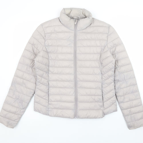 Primark Women Beige Lightweight Puffer Jacket Size S
