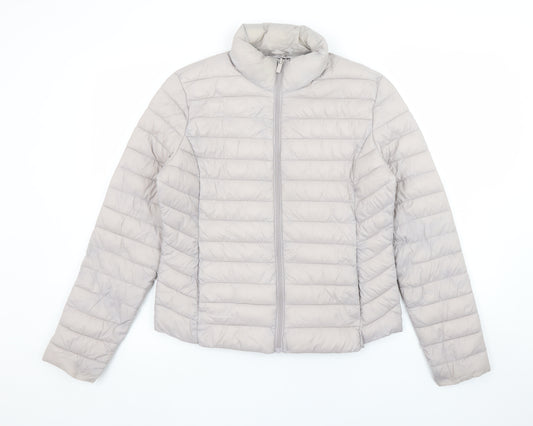 Primark Women Beige Lightweight Puffer Jacket Size S