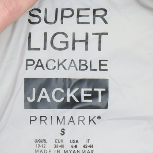 Primark Women Beige Lightweight Puffer Jacket Size S