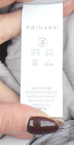 Primark Women Beige Lightweight Puffer Jacket Size S