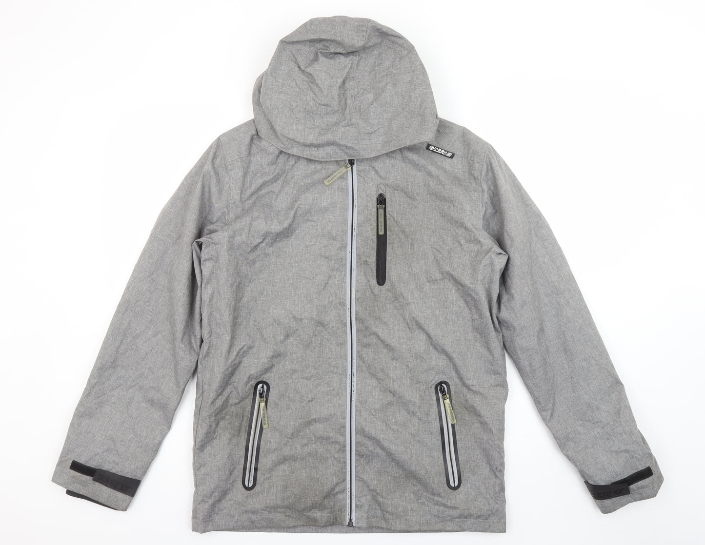 Marks and Spencer Boys Grey Hooded Rain Coat Jacket 13-14 Years Waterproof