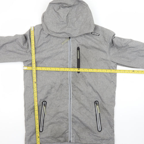 Marks and Spencer Boys Grey Hooded Rain Coat Jacket 13-14 Years Waterproof