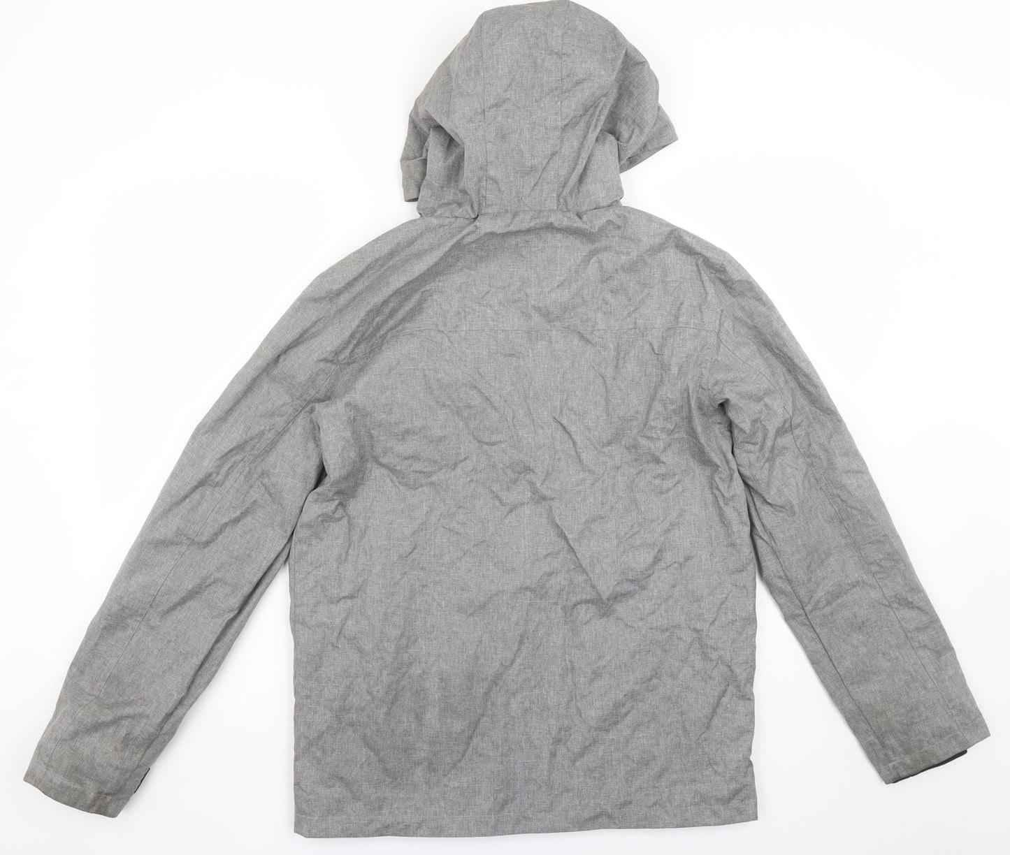 Marks and Spencer Boys Grey Hooded Rain Coat Jacket 13-14 Years Waterproof