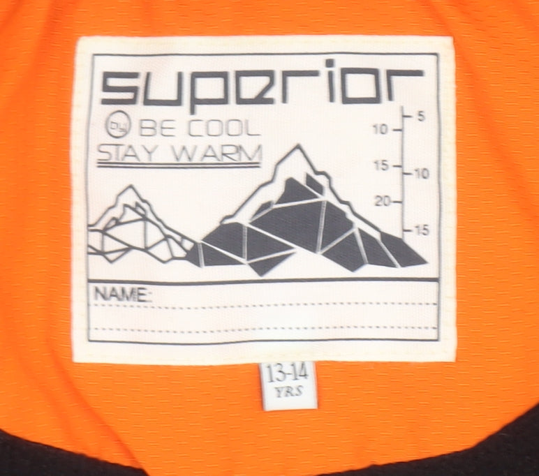 Marks and Spencer Boys Grey Hooded Rain Coat Jacket 13-14 Years Waterproof