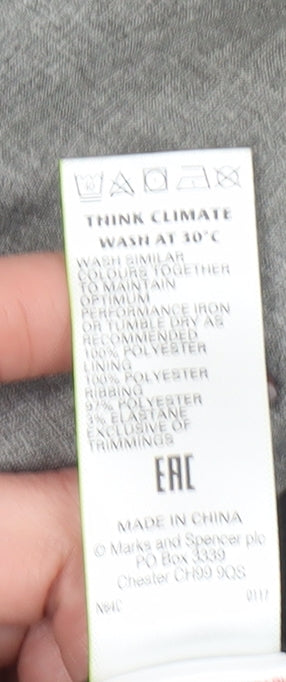 Marks and Spencer Boys Grey Hooded Rain Coat Jacket 13-14 Years Waterproof