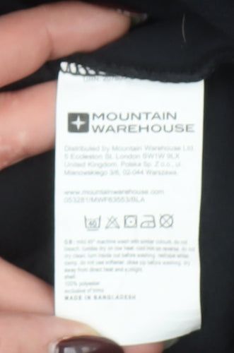 Mountain Warehouse Men's Black Fleece Quarter Zip Pullover Sweatshirt L