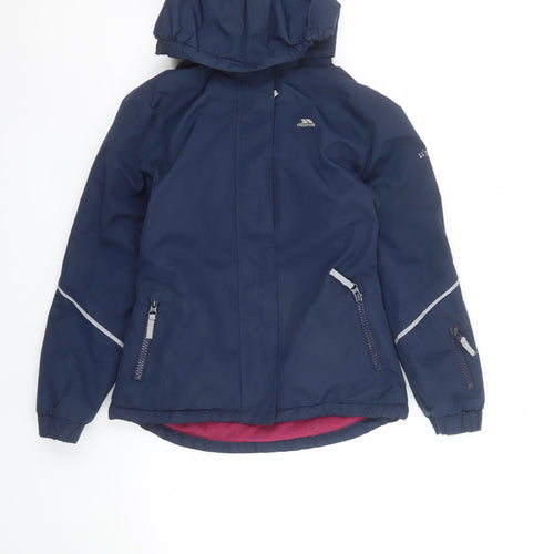 Trespass Boys Blue Waterproof Hooded Parka Jacket 9-10 Years