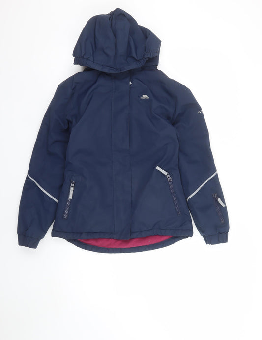 Trespass Boys Blue Waterproof Hooded Parka Jacket 9-10 Years