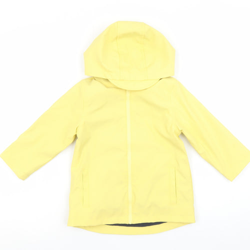 So Cute Yellow Unisex Baby 18-24 Months Waterproof Hooded Rain Coat