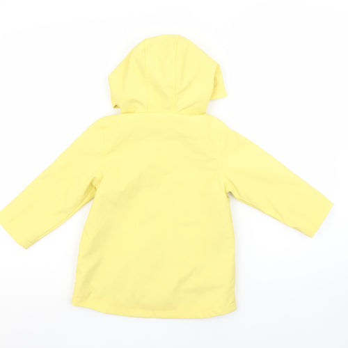 So Cute Yellow Unisex Baby 18-24 Months Waterproof Hooded Rain Coat