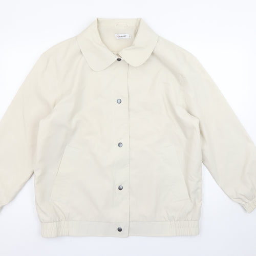 Damart Women Beige Size 14 Basic Jacket Polyester Mid-Length