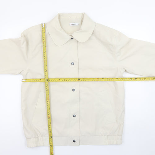 Damart Women Beige Size 14 Basic Jacket Polyester Mid-Length
