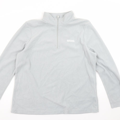 Regatta Women’s Grey 1/4 Zip Fleece Sweatshirt UK 18 Outdoor Pullover