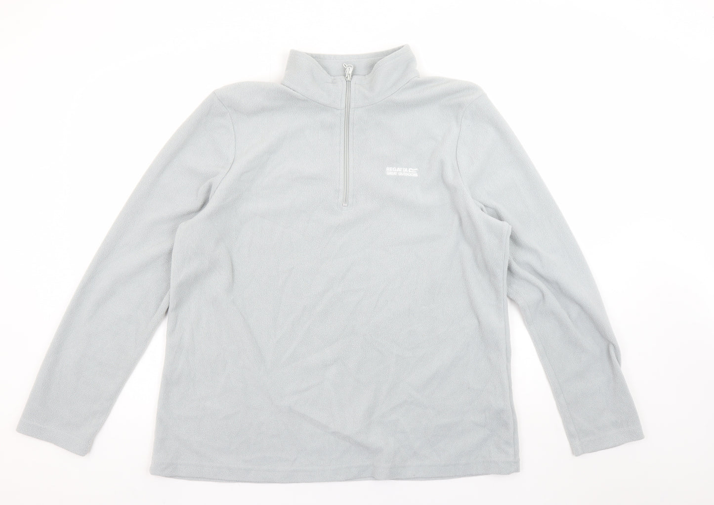 Regatta Women’s Grey 1/4 Zip Fleece Sweatshirt UK 18 Outdoor Pullover