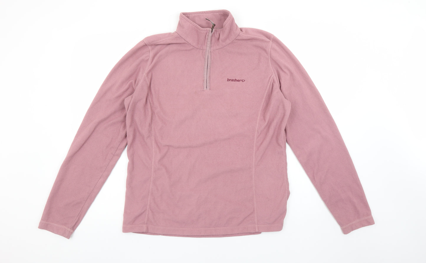 Brasher Women’s Pink Fleece 1/2 Zip Pullover Sweatshirt UK 16 XL