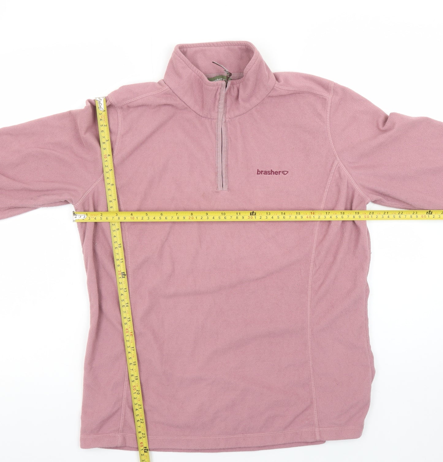 Brasher Women’s Pink Fleece 1/2 Zip Pullover Sweatshirt UK 16 XL