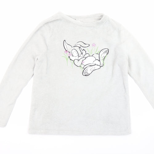 Disney Women’s Grey Thumper Fleece Pyjama Top Size 12-14